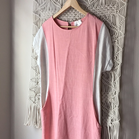 Ella Mara sz S cotton blend two tone dress - Picture 3 of 7